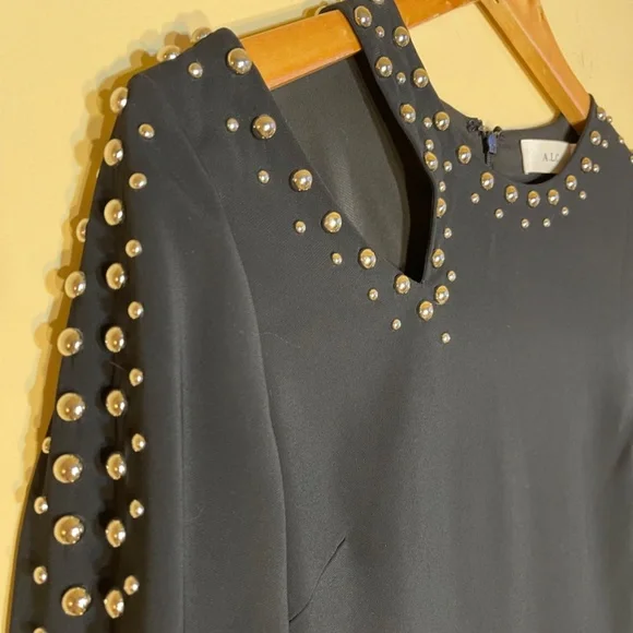 A.L.C Black Dress with metal button Details - Picture 14 of 15